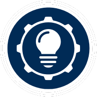 Consulting Icon White Dark Blue